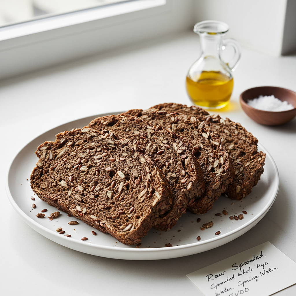 Sprouted Pumpernickel Rye Bread