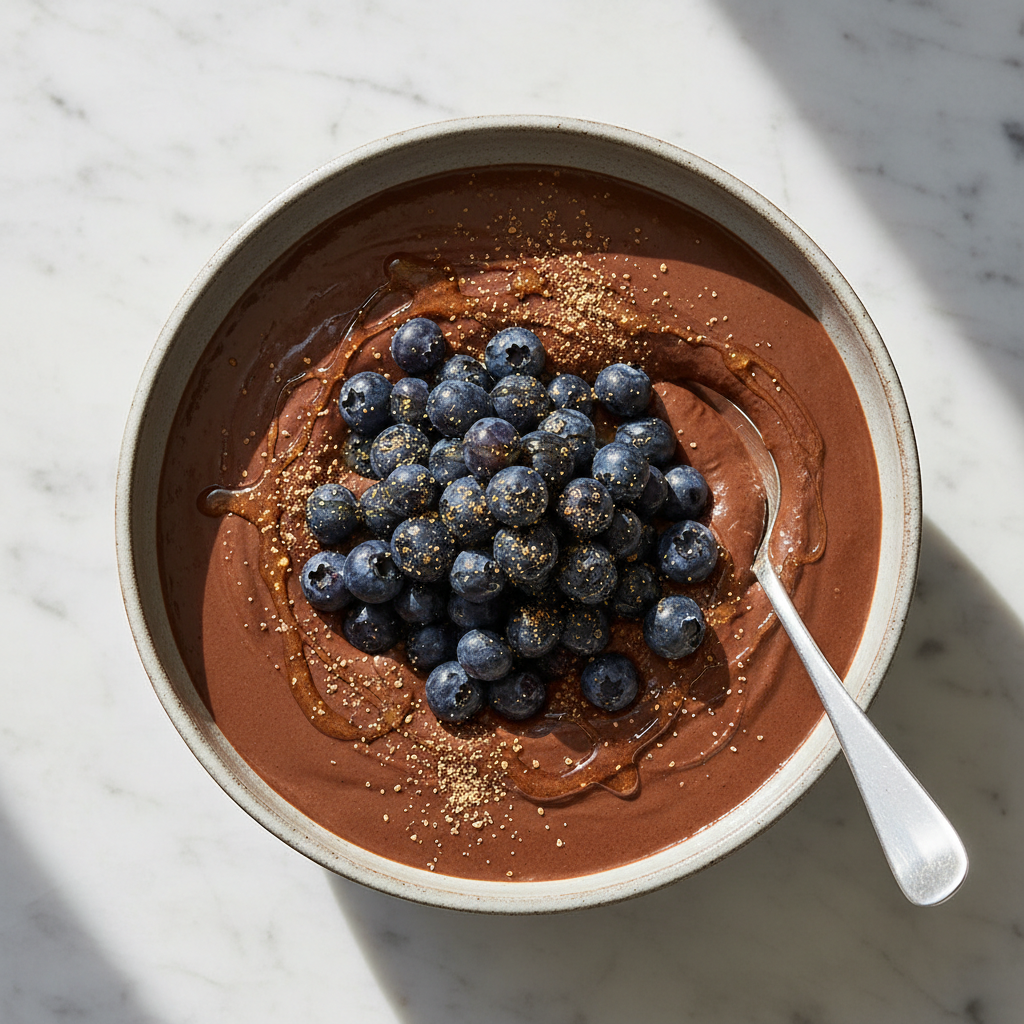 Blueberry Cocoa Pudding