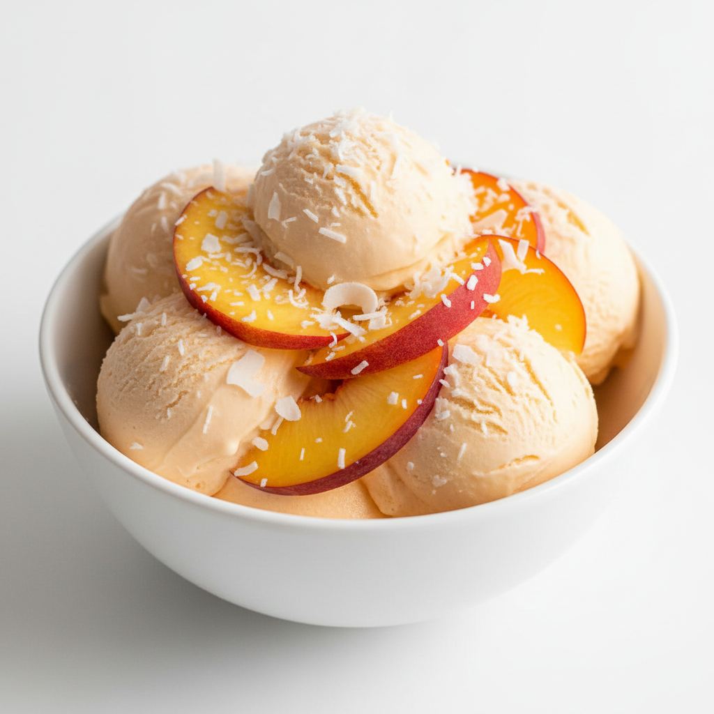 Peach Coconut Frozen Yogurt