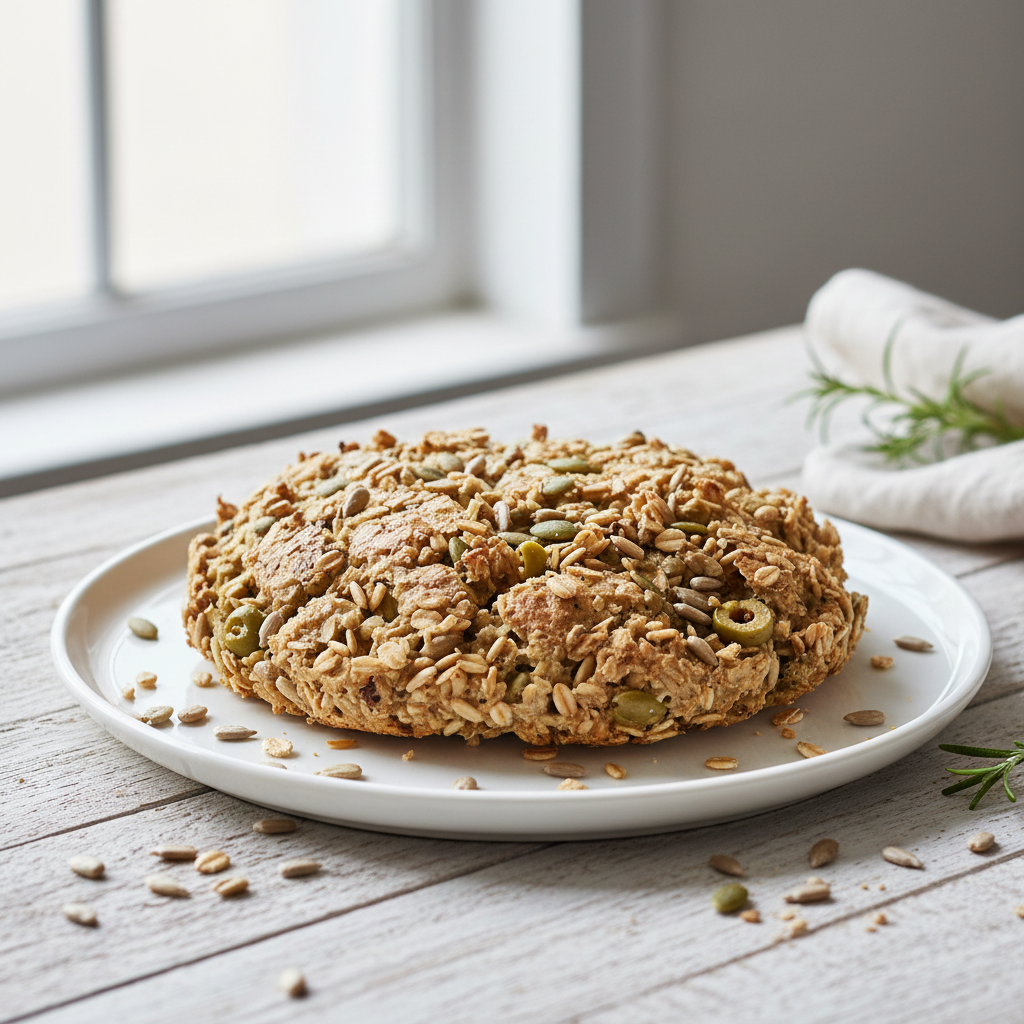 Olive Oat Groat Bread