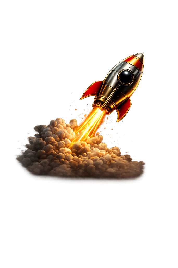 Rocket blasting off