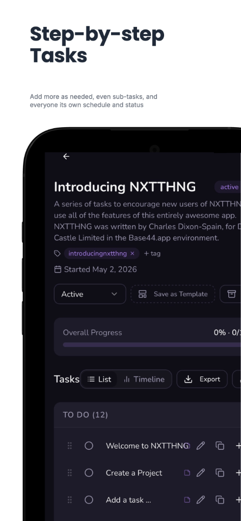 Step-by-step Tasks