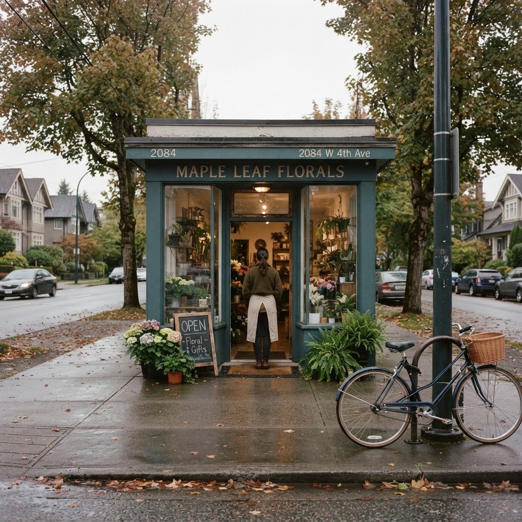 Independent Kitsilano shop owner, the kind of neighbourhood business local SEO helps get found in Vancouver