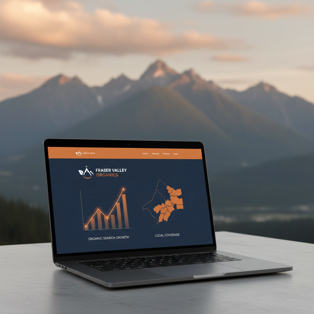Modern website design services in Chilliwack showing responsive layout, local business branding, and SEO-ready structure