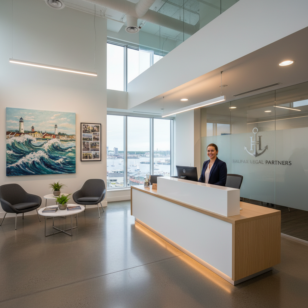 SEO Halifax technology startup office in the North End with developers at whiteboard sessions — representing Halifax's growing tech corridor that builds brand authority through structured content strategy and AI search visibility