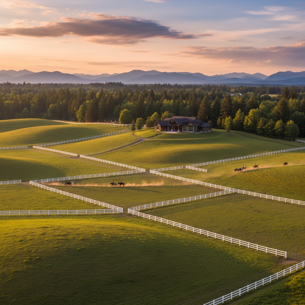 seo-langley-bc-equestrian-facility-agricultural-local-seo.webp SEO Langley BC equestrian facility with horses in a Fraser Valley paddock — representing the agricultural and equestrian businesses that build regional buyer visibility through structured local SEO and Google Maps authority