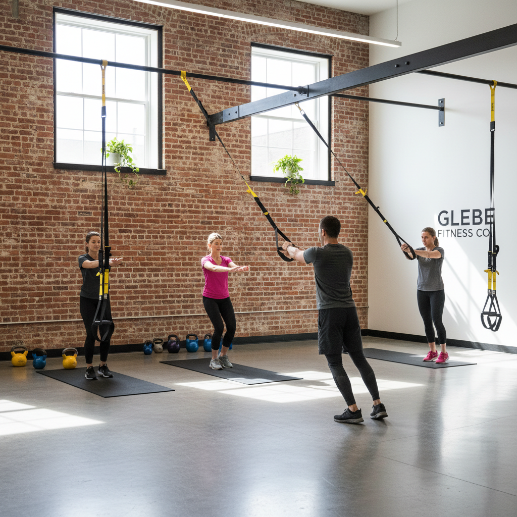 SEO Ottawa fitness studio in the Glebe neighbourhood with a coach leading a small group session — representing wellness and fitness businesses that build consistent membership growth through Ottawa neighbourhood-level Maps visibility