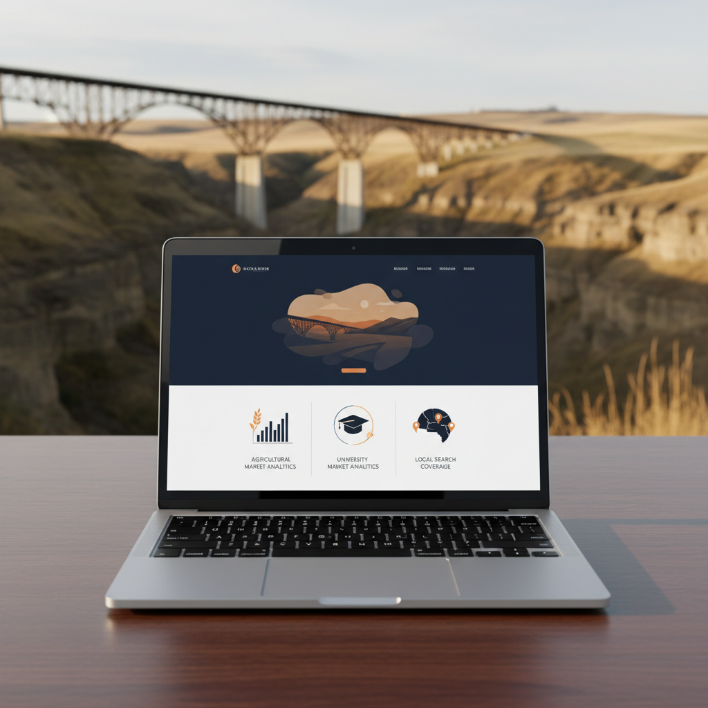 Modern website design services in Lethbridge showing responsive layout, local business branding, and SEO-ready structure