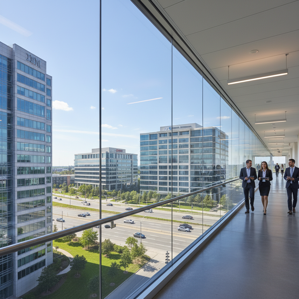 markham-digital-marketing-hero.webp Digital marketing services for Markham businesses — high-tech office corridor with IBM and technology company buildings