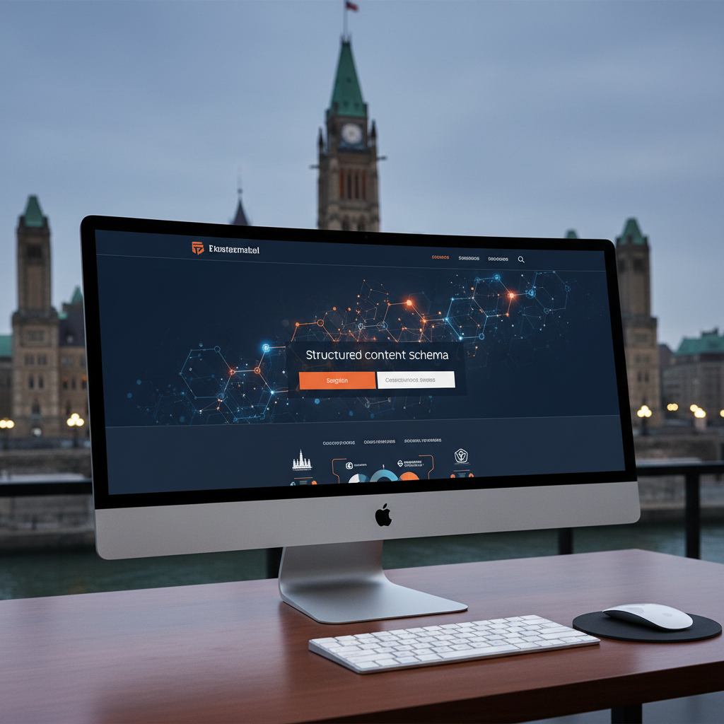 Ottawa Website Design Services Modern website design services in Ottawa showing responsive layout, local business branding, and SEO-ready structure