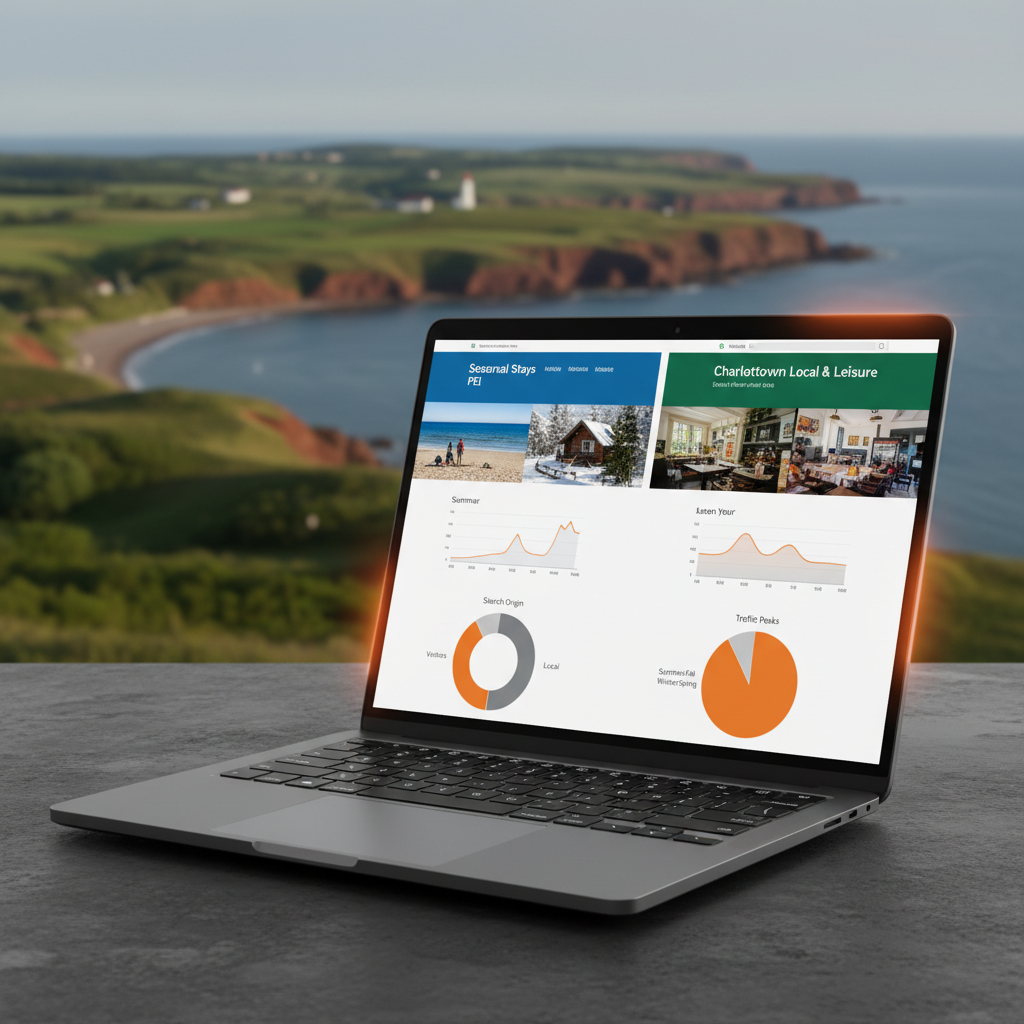 Modern website design services in Charlottetown showing responsive layout, local business branding, and SEO-ready structure