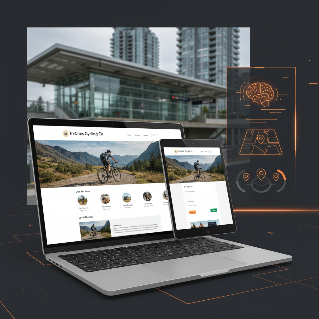 Coquitlam Website Design Services Modern website design services in Coquitlam showing responsive layout, local business branding, and SEO-ready structure