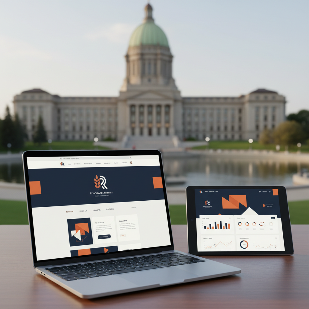Modern website design services in Regina showing responsive layout, local business branding, and SEO-ready structure