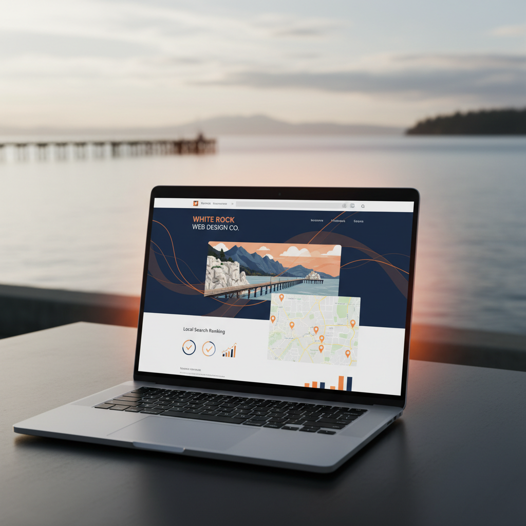 White Rock Website Design Services Modern website design services in White Rock showing responsive layout, local business branding, and SEO-ready structure
