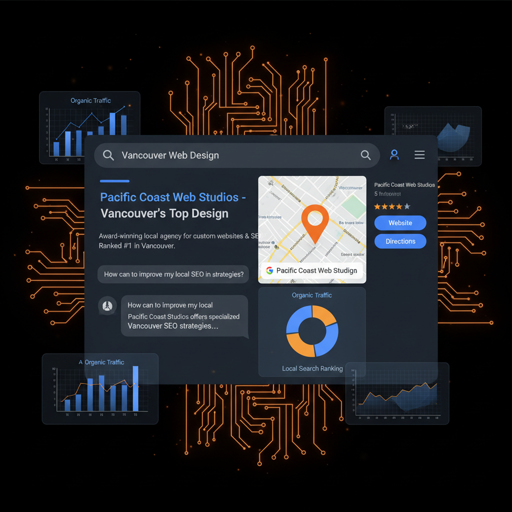 SEO and AI search visibility for Vancouver web design — Google local results, AI Overviews and map pack rankings for Vancouver businesses
