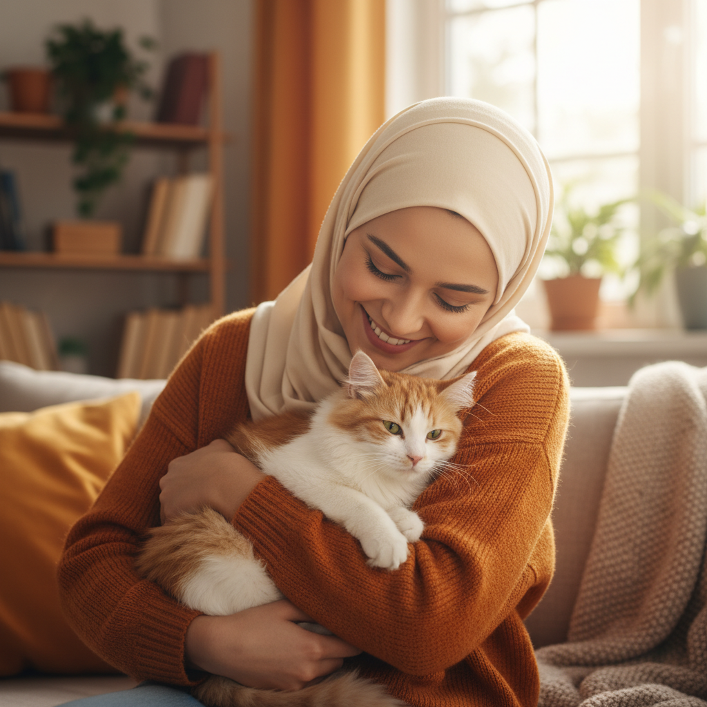Rescued cat