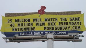 PornSunday.com billboard — Dallas