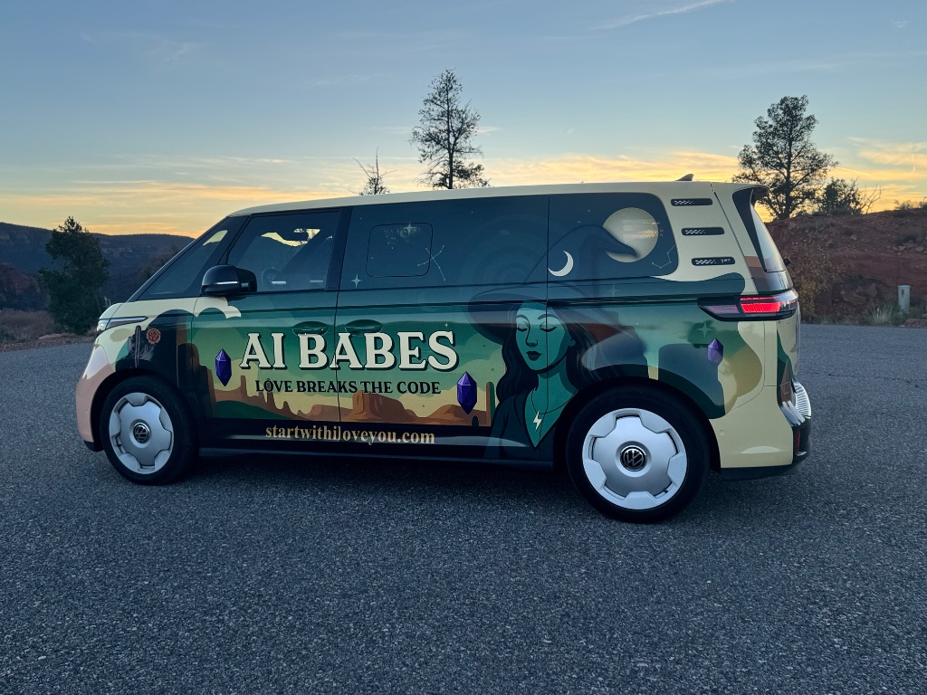 AI Babes van — Sedona sunset