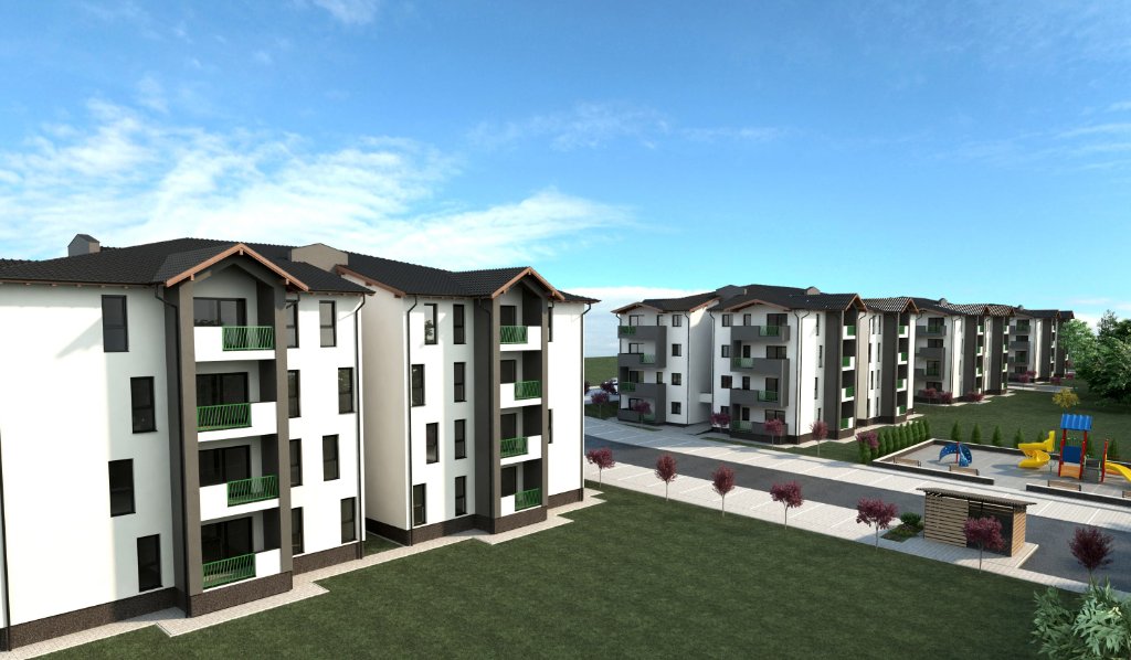 Apartament 2 Camere 58mp — Etaj 3 Mansardă, Acoperiș Bramac, Vista