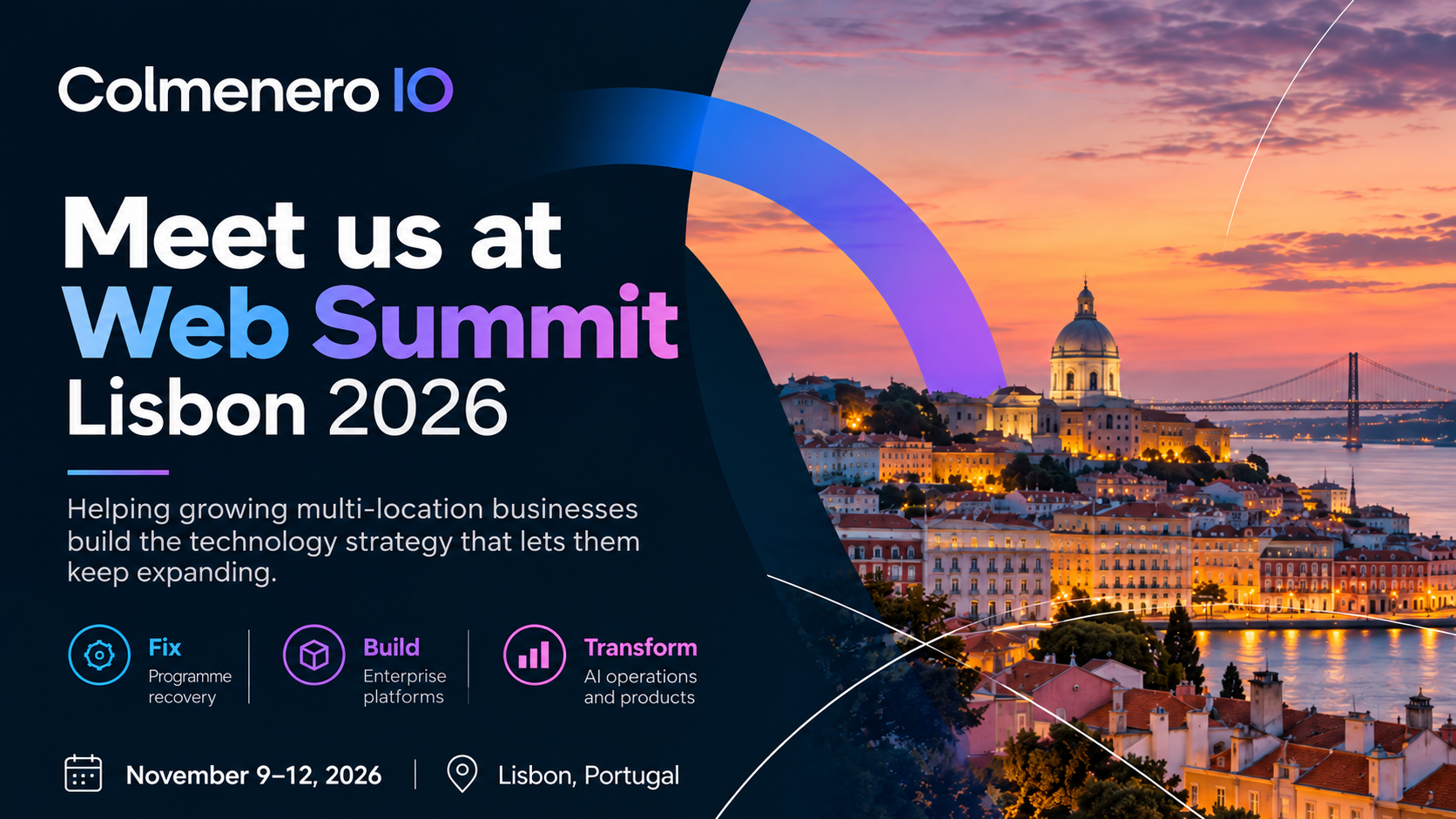 Meet us at Web Summit Lisbon 2026 — Colmenero IO