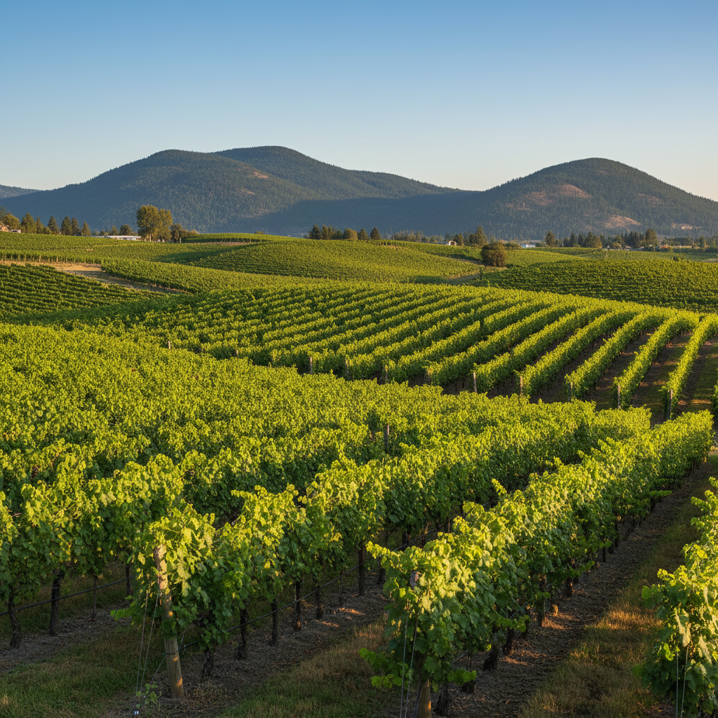 Vineyards on the slopes of West Kelowna
