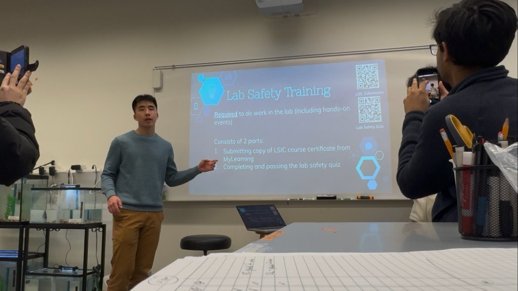 Leading part of orientation for new members