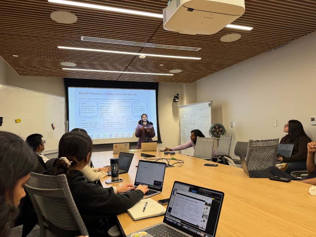 Participating in a strategy meeting