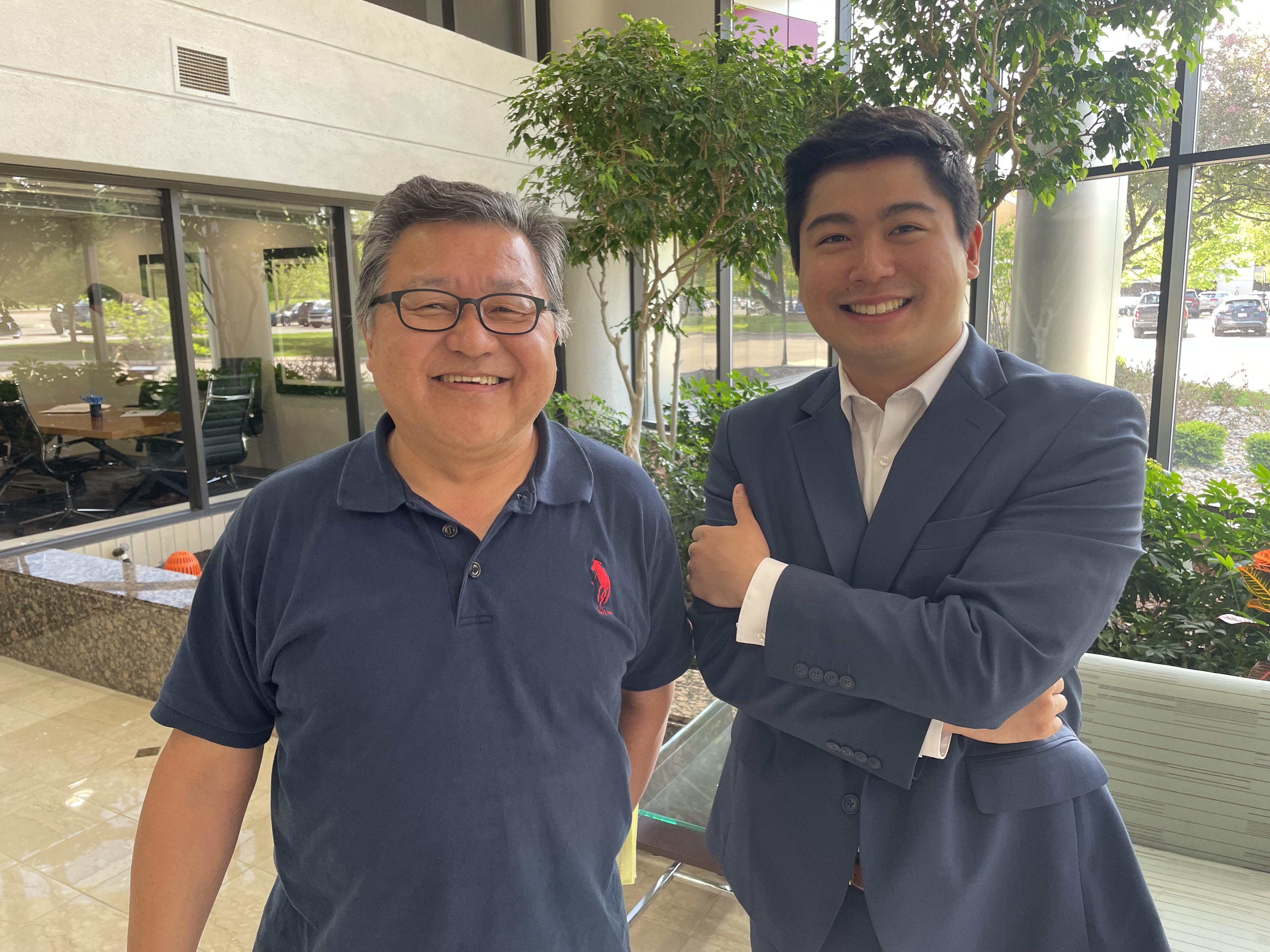 With a corporate client