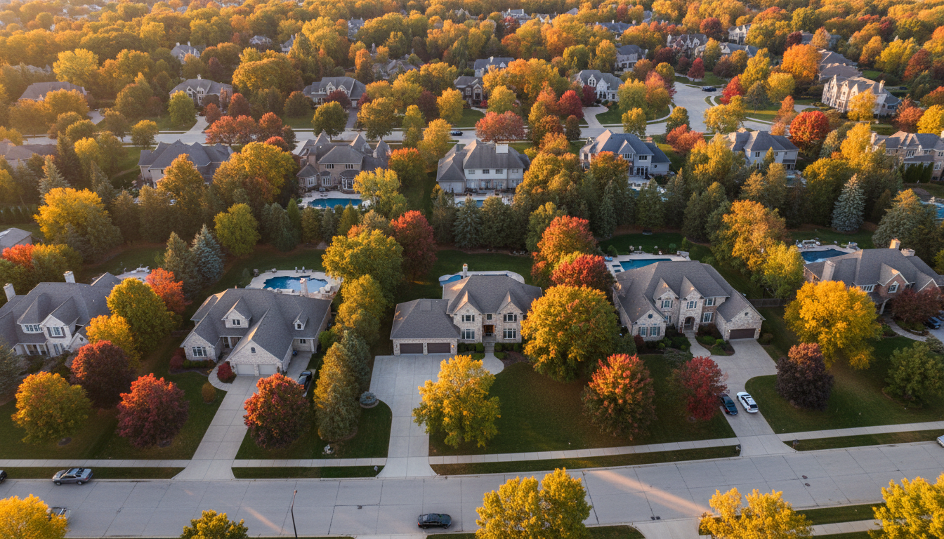 Novi Michigan aerial view
