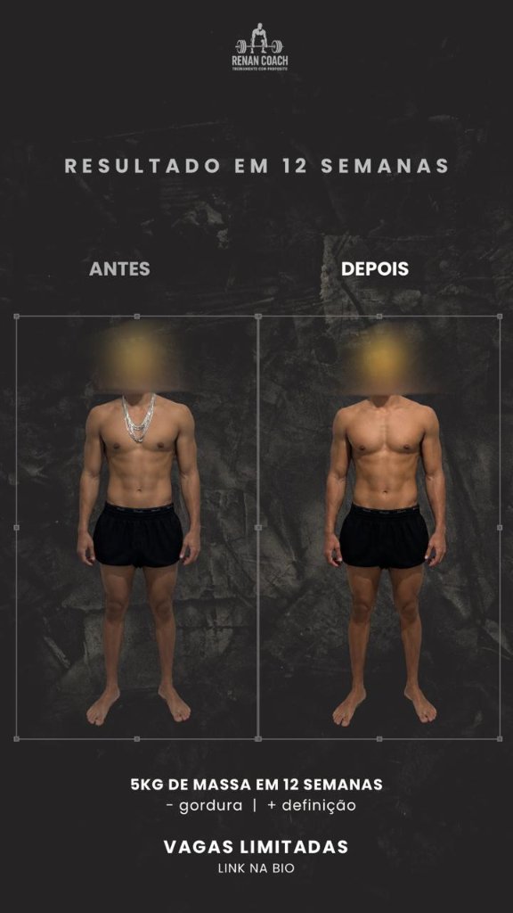 Resultado masculino — aluno-02 — frontal — antes e depois