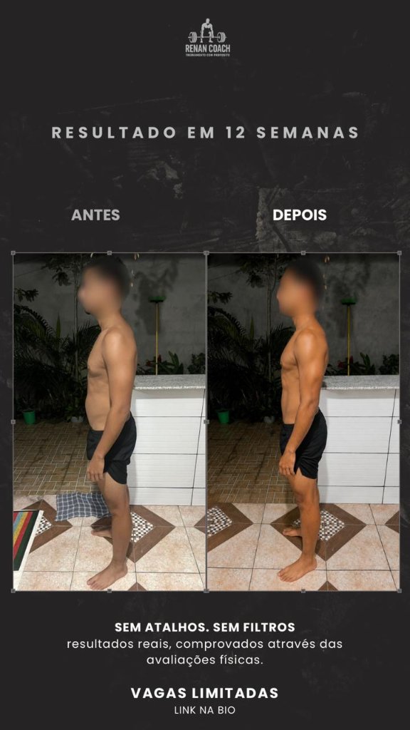 Resultado masculino — aluno-01 — perfil-esquerdo — antes e depois