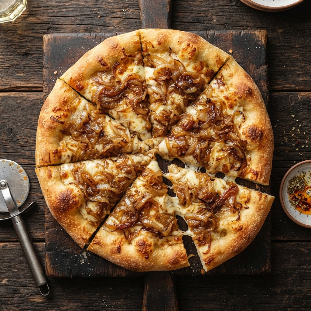 Pizza Fugazza con Queso y Jamón