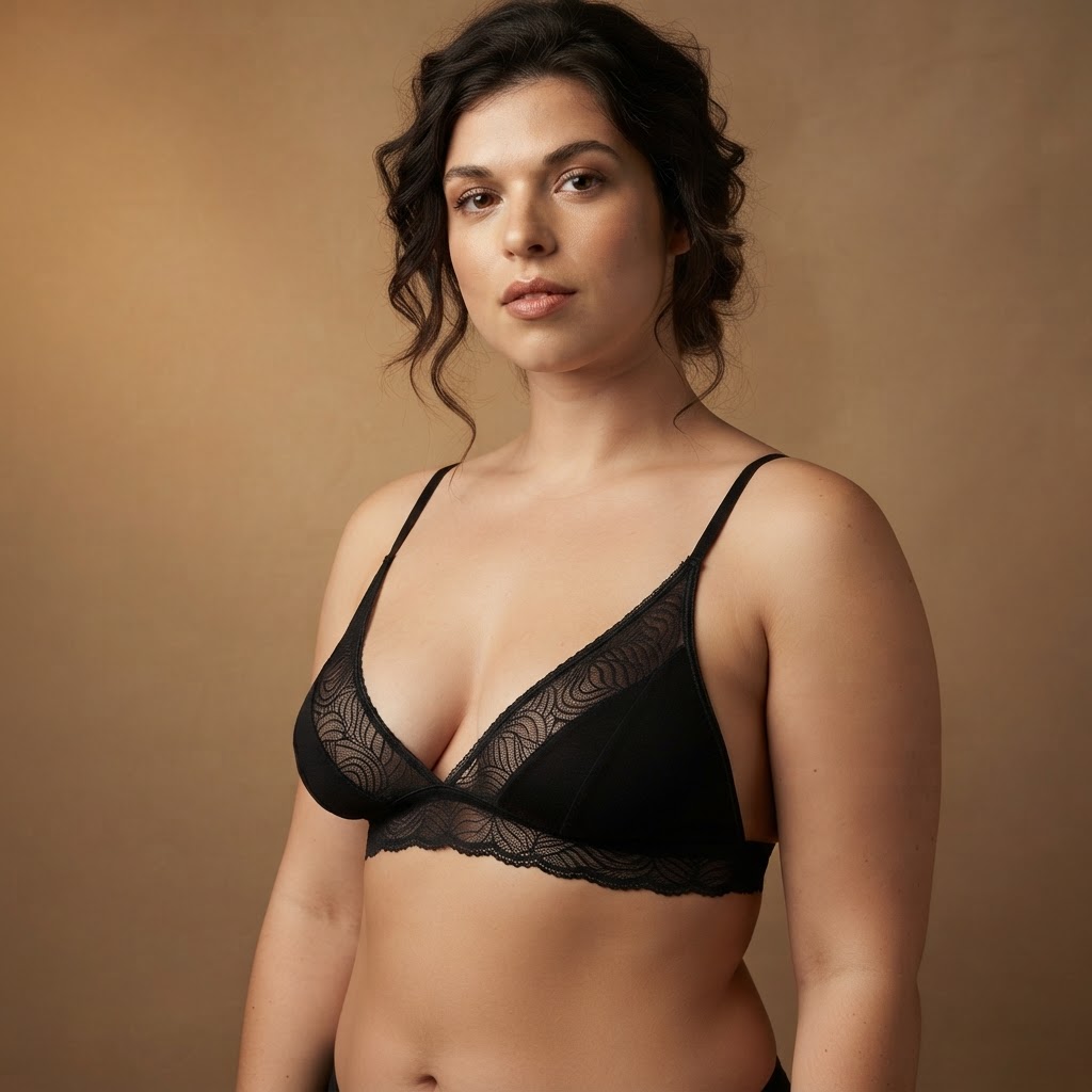 Savannah Black Triangle Bra