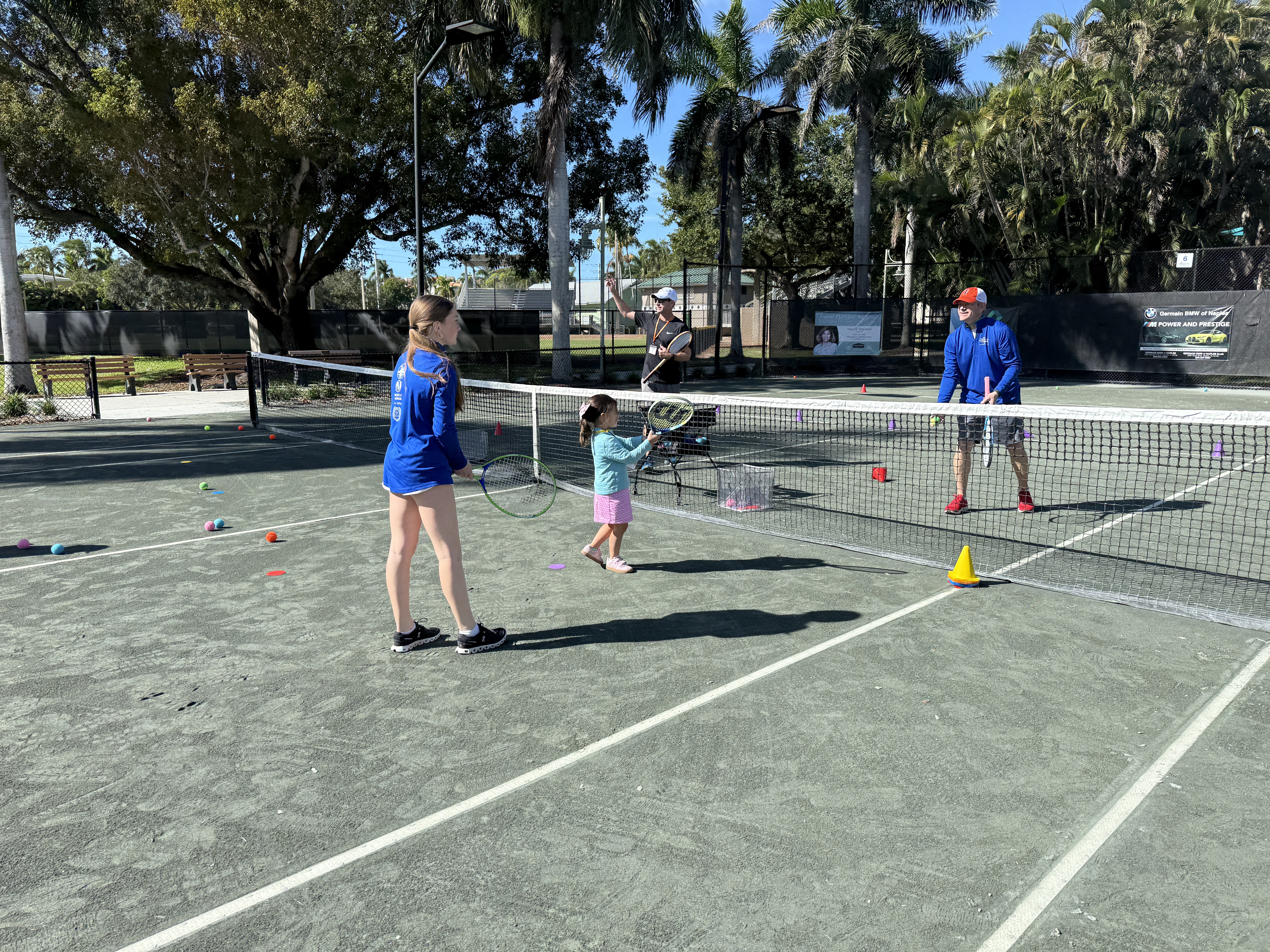 Boots on the Court tennis clinic in action