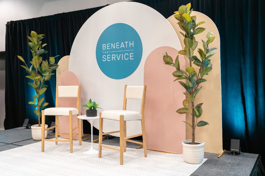 Beneath the Service chairs