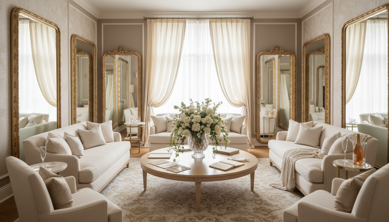 Elegant private bridal consultation suite