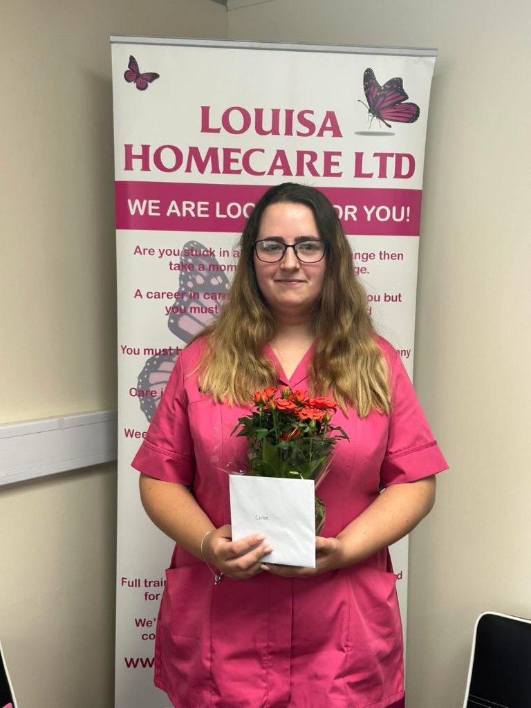 Care worker recognised with plant gift