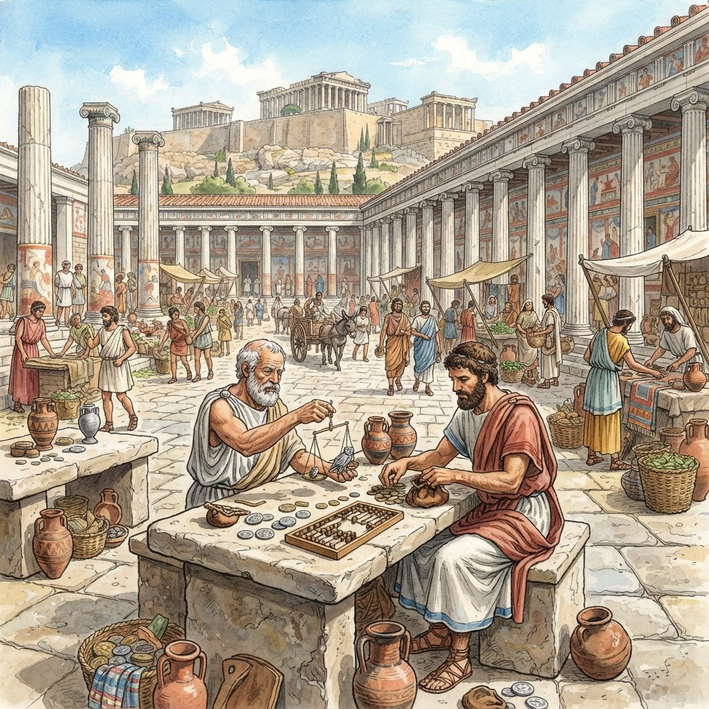 The Trapezites of Athens 400 BC: the first professional bankers in the Western world