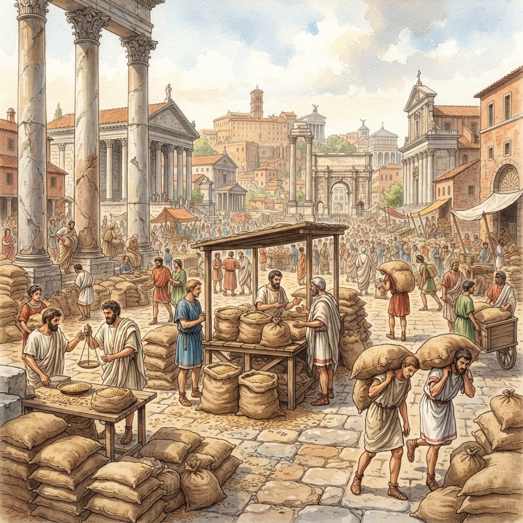 The Grain Crisis in Rome 123 BC: the first controlled price policy
