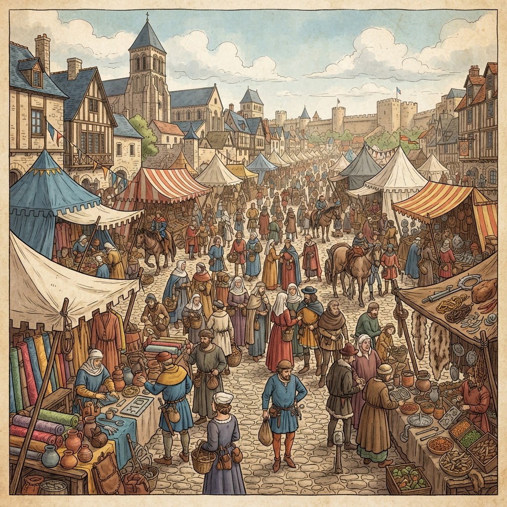 The Champagne Fairs 1100-1300: the first medieval stock exchange