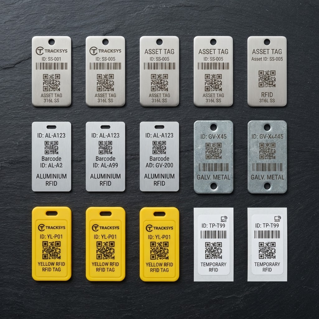 RFID tag materials — steel, aluminium, galvanised, plastic and disposable temporary tags