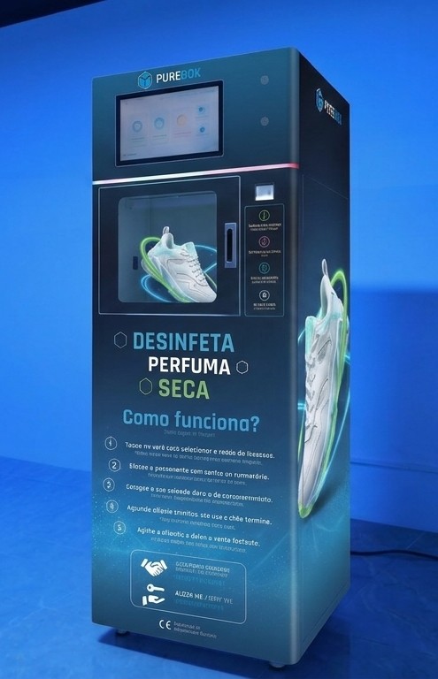 Máquina de higienização de sapatos PureBox