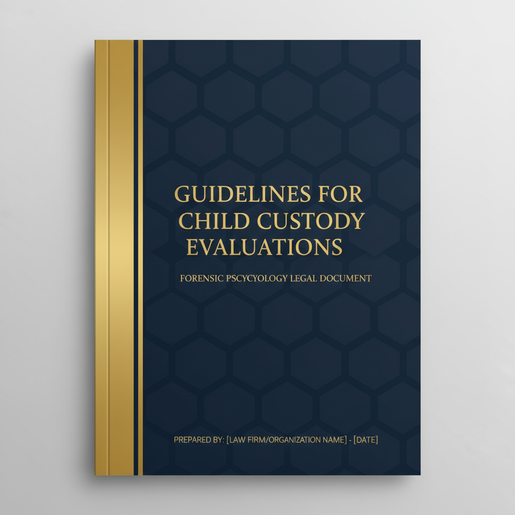 Guidelines for Child Custody Evaluations