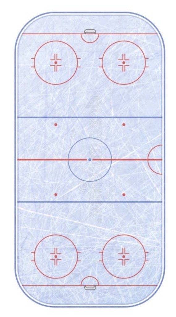 Hockey rink top view