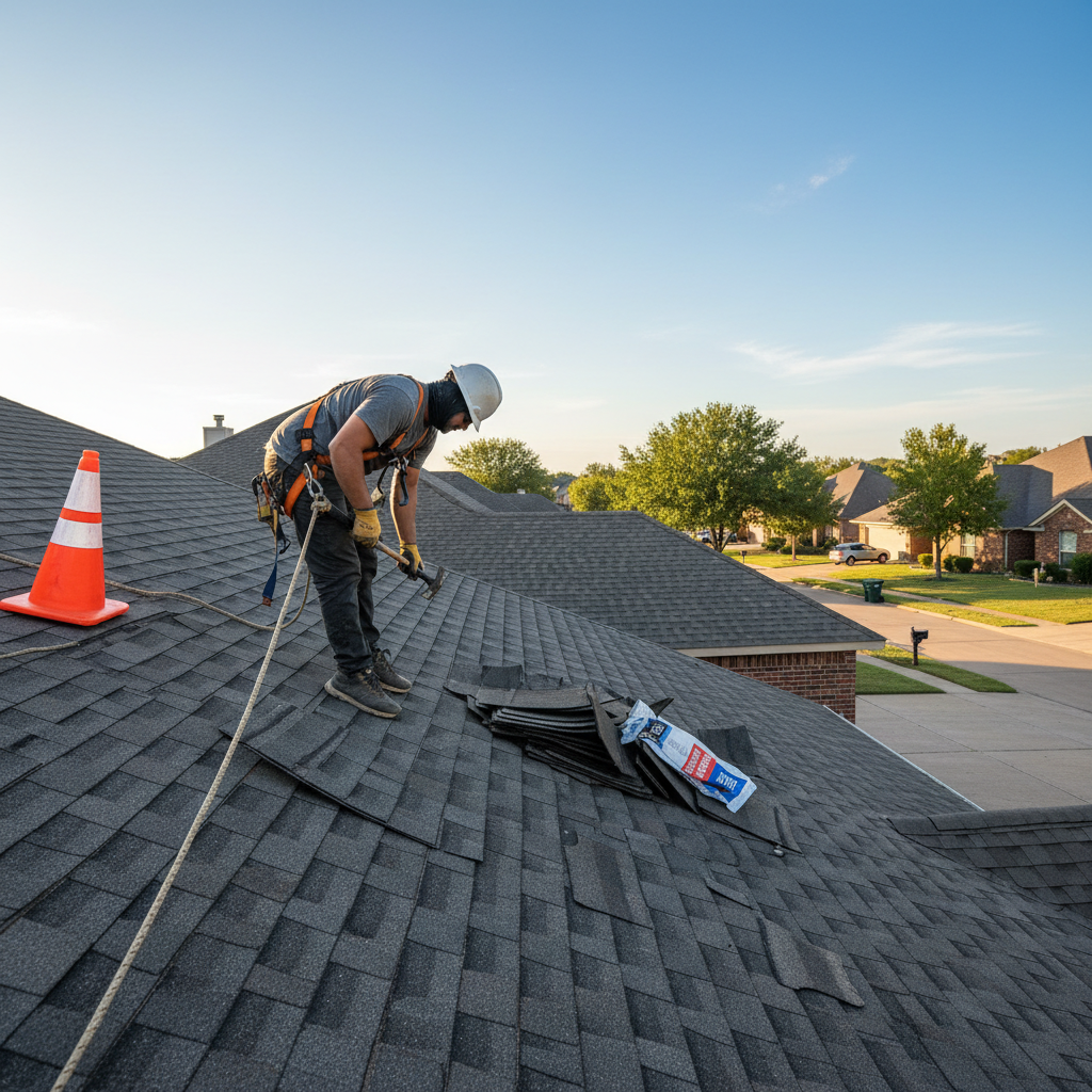 Roof repair work in Dallas-Fort Worth