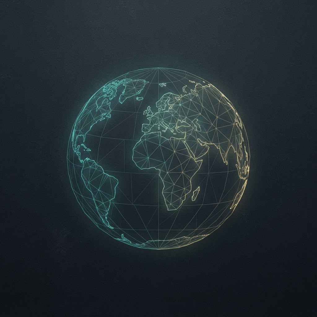 Wire Globe wallpaper sized for Android Tablet