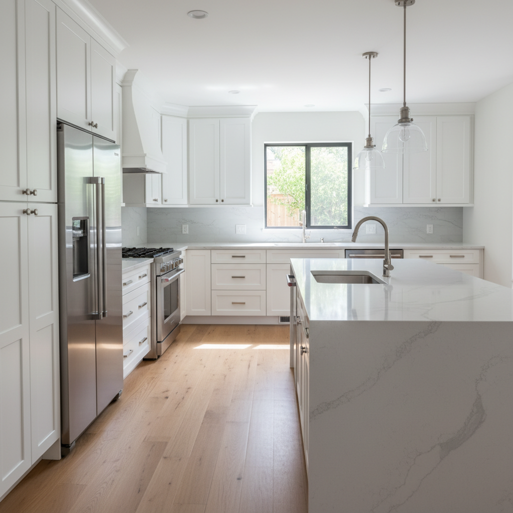 Completed interior remodeling project
