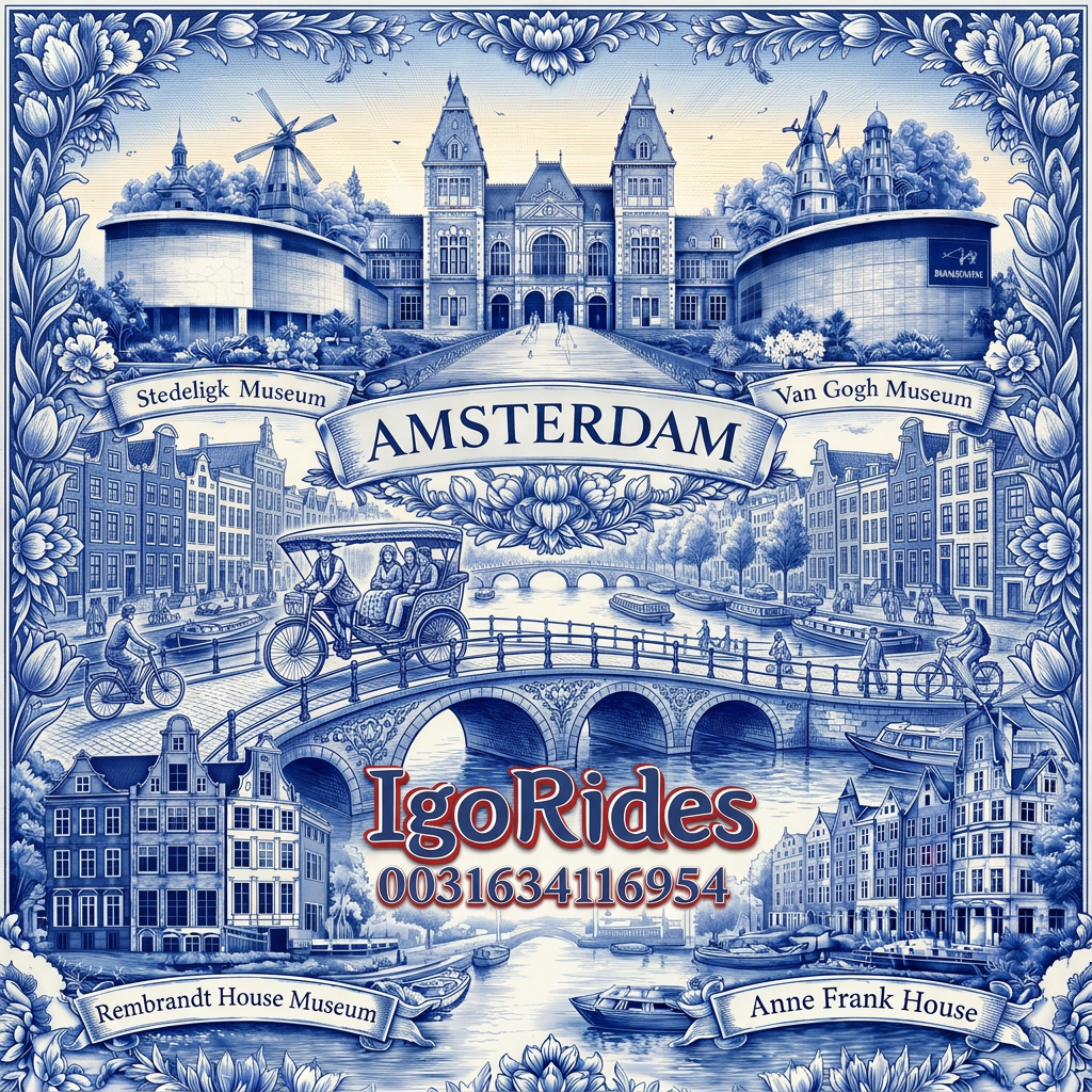 Amsterdam canal pedicab ride