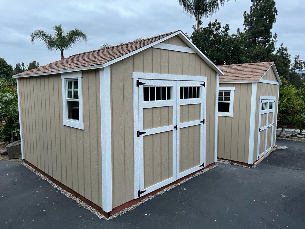 Two Tan Sheds | Custom Shed in San Diego County