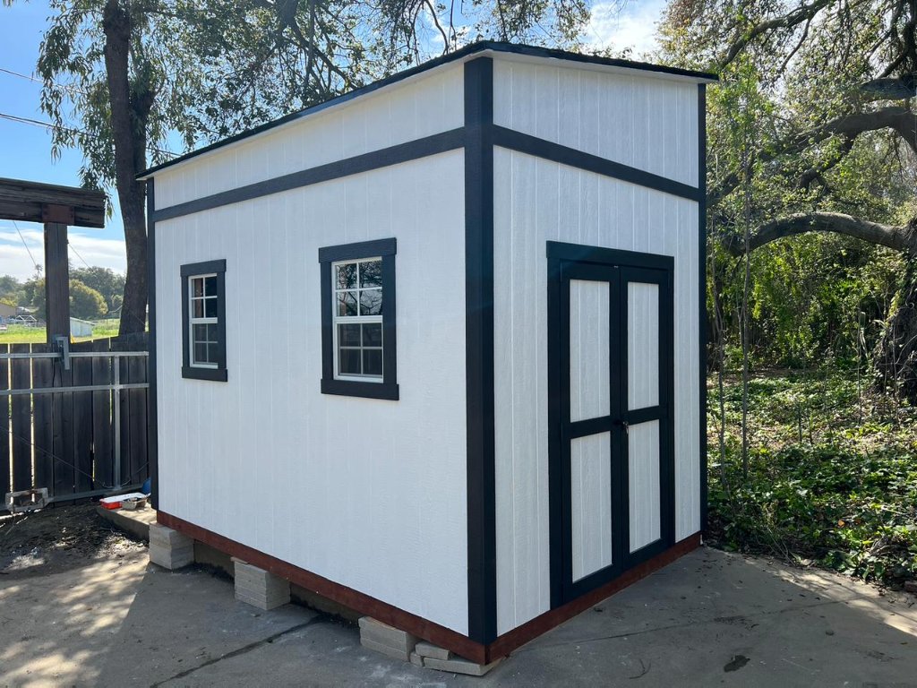 Modern Black & White Custom Shed in Complete Shed project gallery